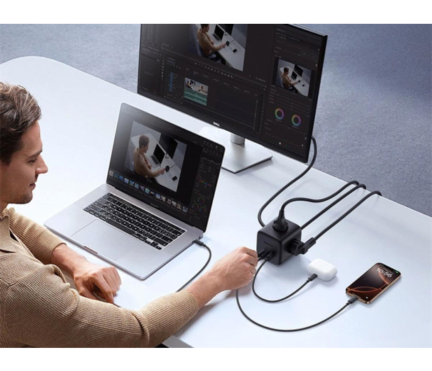 Baseus Listwa zasilająca EnerFill FA11 67W kostka USB-A + USB-C + 3 - 1502072 - zdjęcie 5